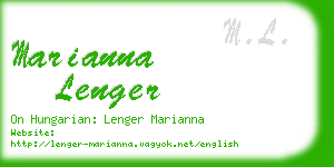 marianna lenger business card